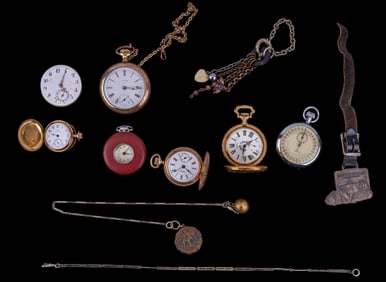 Elgin, Waltham, NE GF & More Pocket Watches (6)
