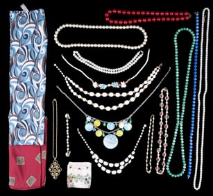 Colorful Bead & Pearlescent Costume Necklaces