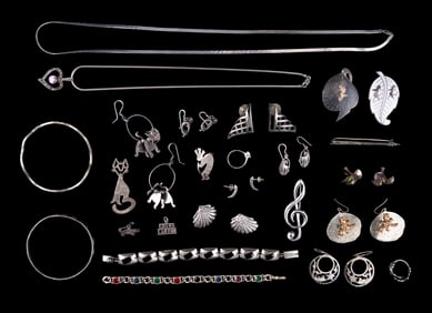 Mexico, Siam, & Other Sterling Silver Jewelry