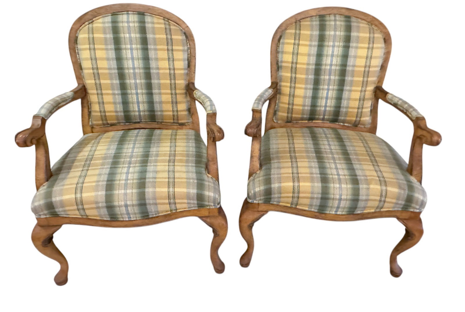 Pair Ethan Allen French Country Arm Chairs KI#25 (1 of 5)