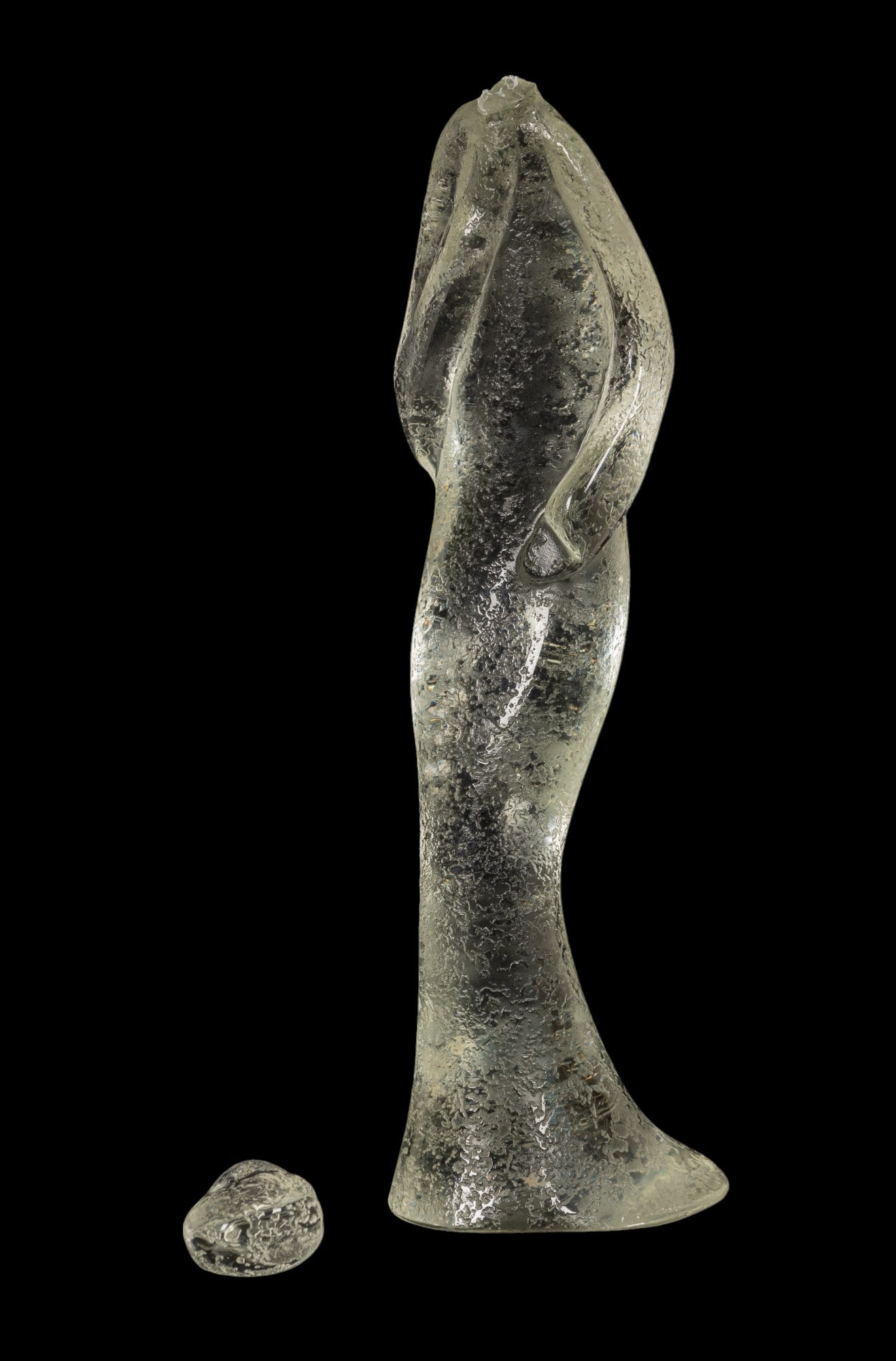 Textured Glass Modern Art Glass Statue (1 of 5)