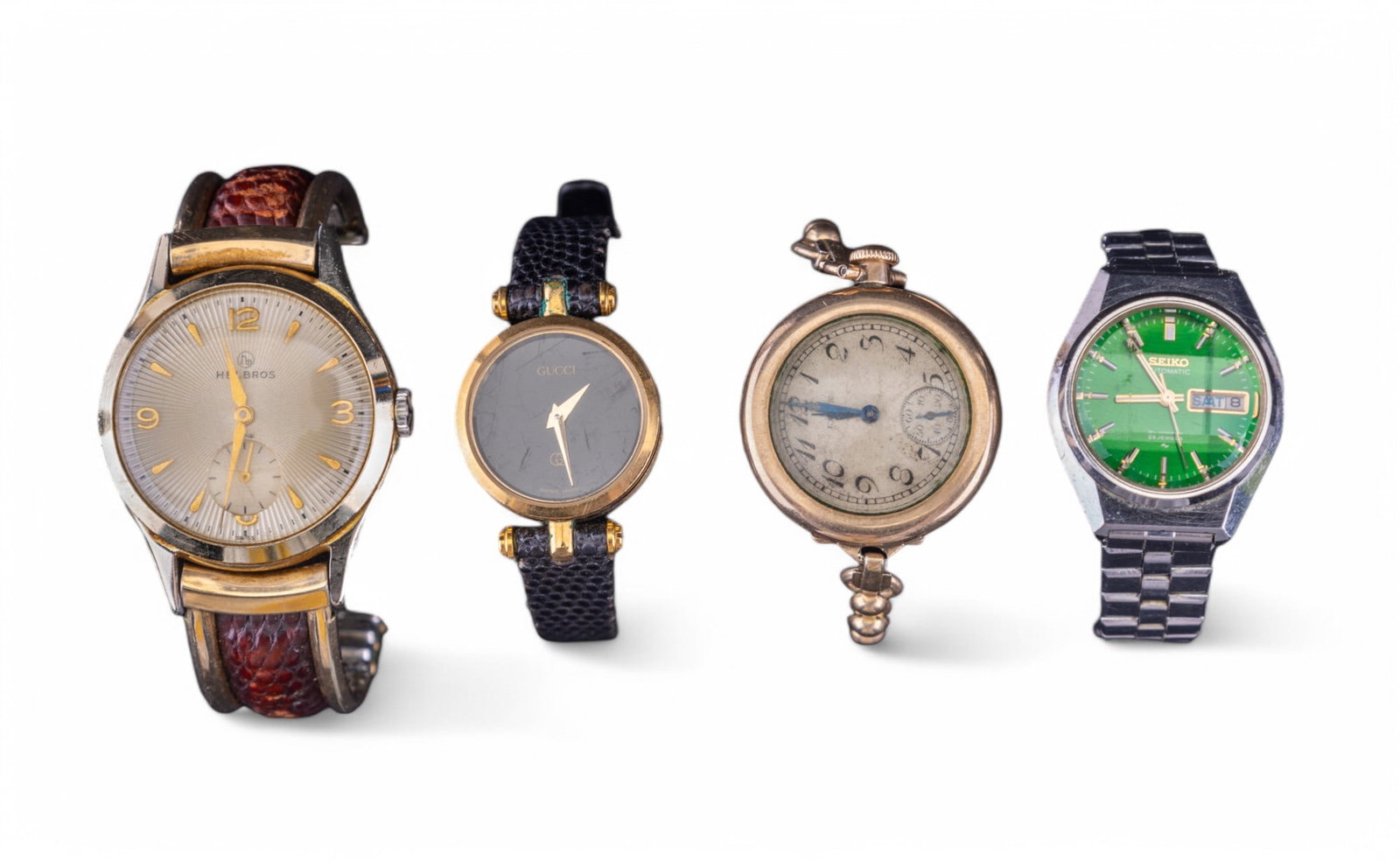 Elgin GF, Gucci, Seiko, & Helbros GF Wrist Watches (1 of 11)