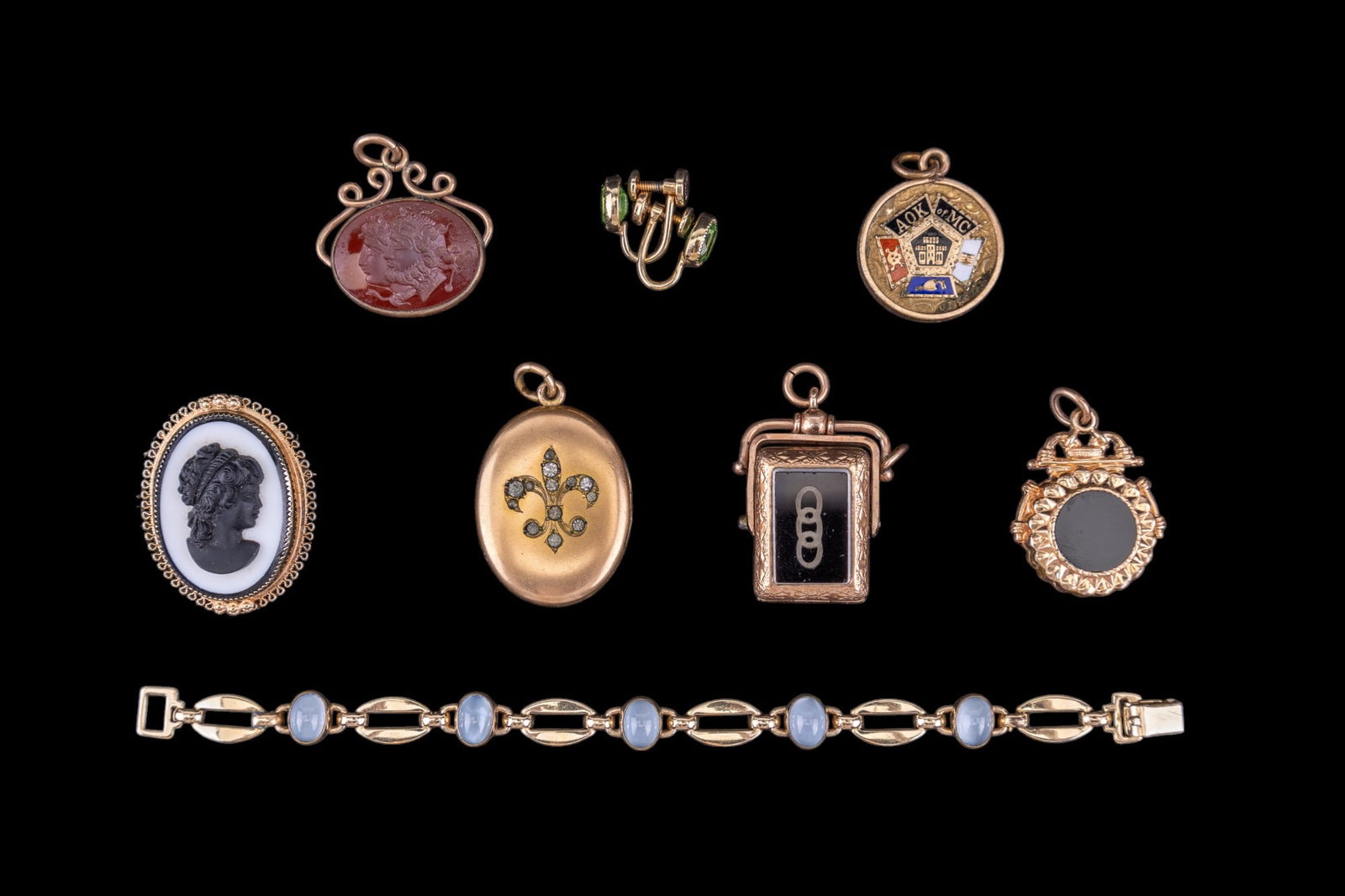 Victorian Gold Filled Jewelry, 8 Pc, Some Unmarked (1 of 7)