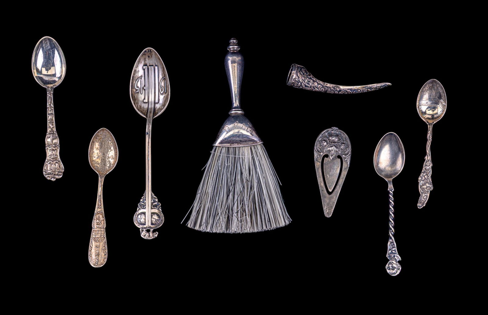 Sterling Silver Spoons (5), Bookmark, Brush & More (1 of 17)