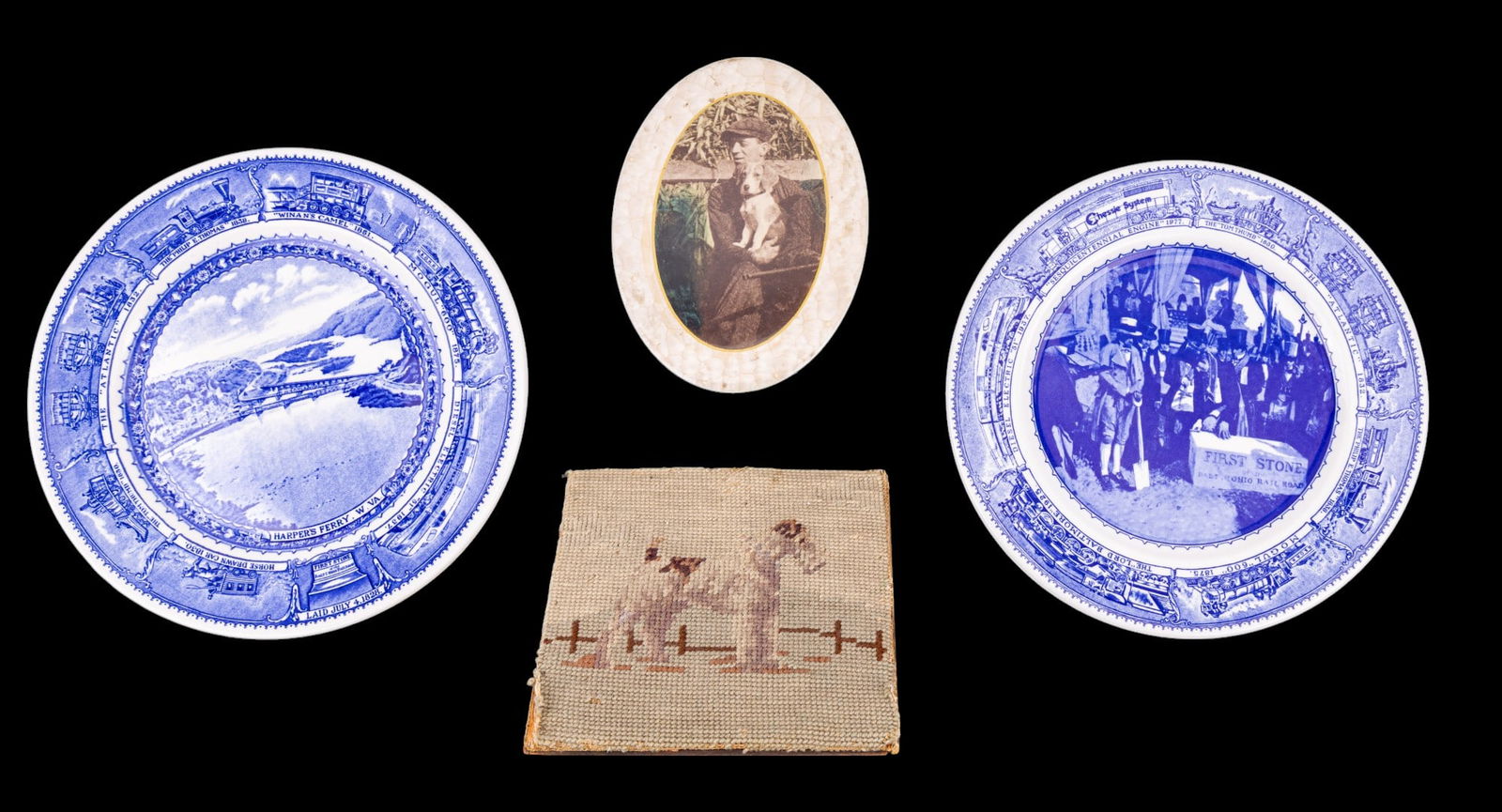 Baltimore & Ohio Dinner Plates + Dog Needlepoint (1 of 14)