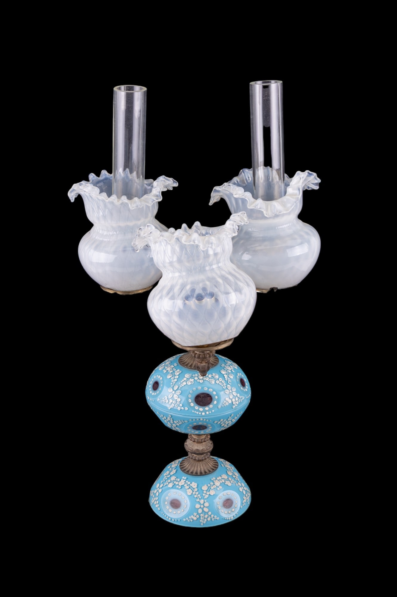 Antique Cut Back Glass Lamp (1 of 16)