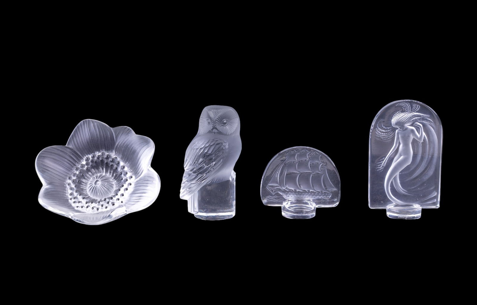 Lalique Frosted Crystal Figurines (4) (1 of 8)