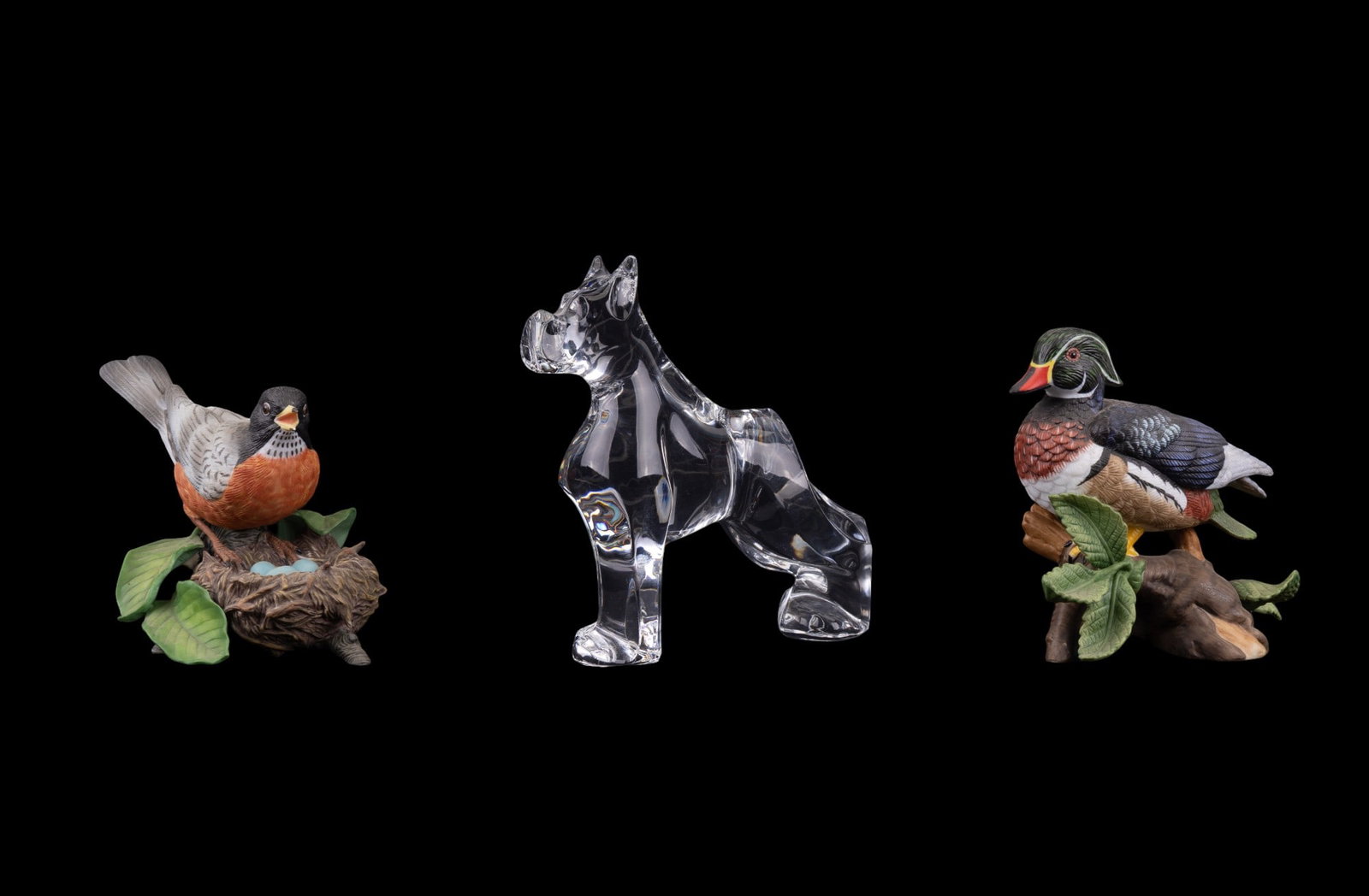 Baccarat Crystal and Lenox Porcelain Figurines (3) (1 of 13)