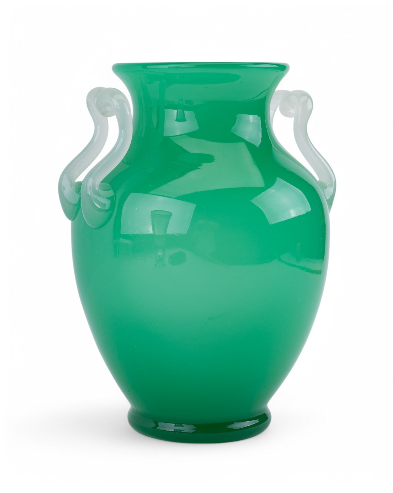 Green Blown Glass Vase Attr. to Steuben (1 of 8)