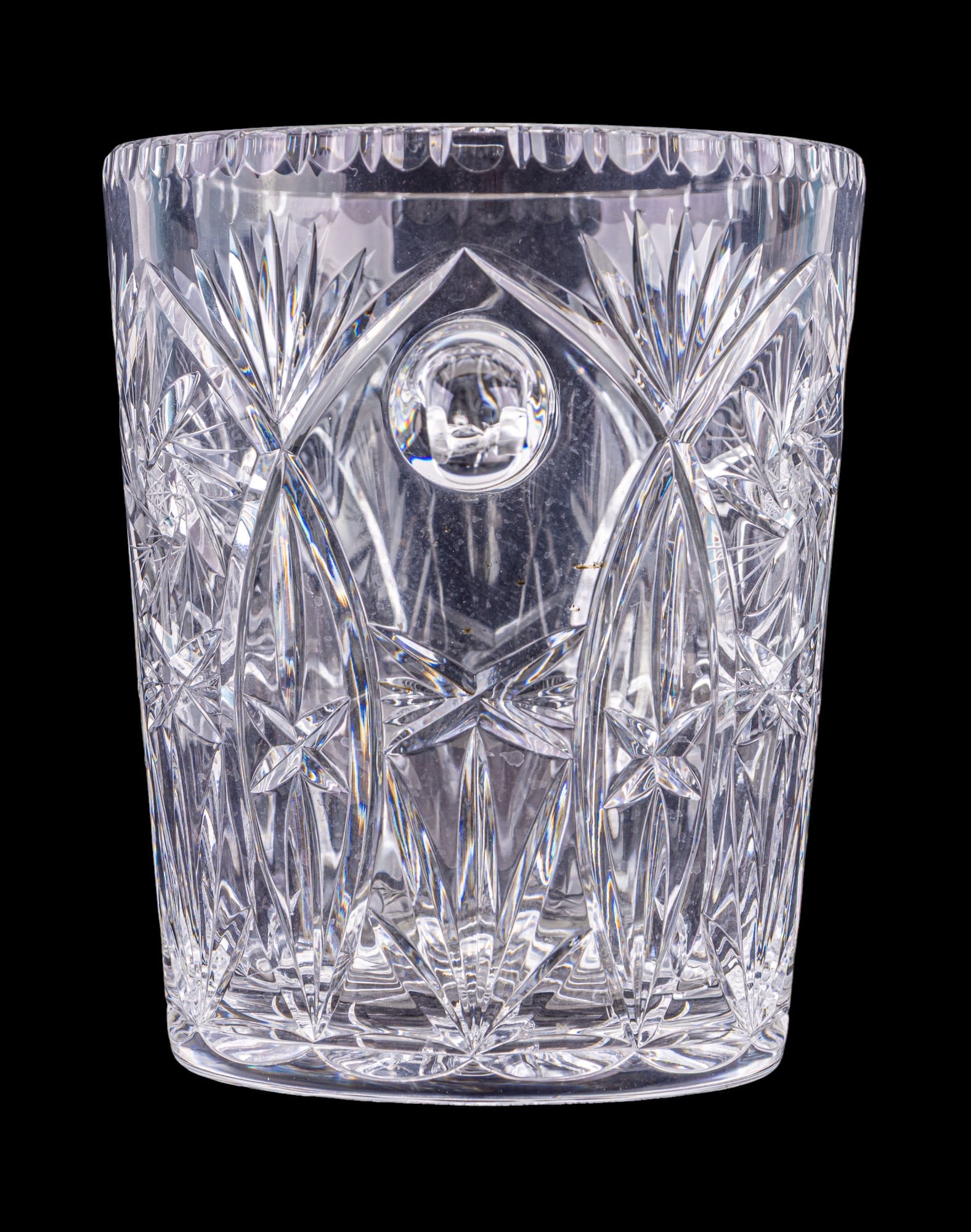 Cut Crystal Ice Bucket plus Tongs (1 of 9)