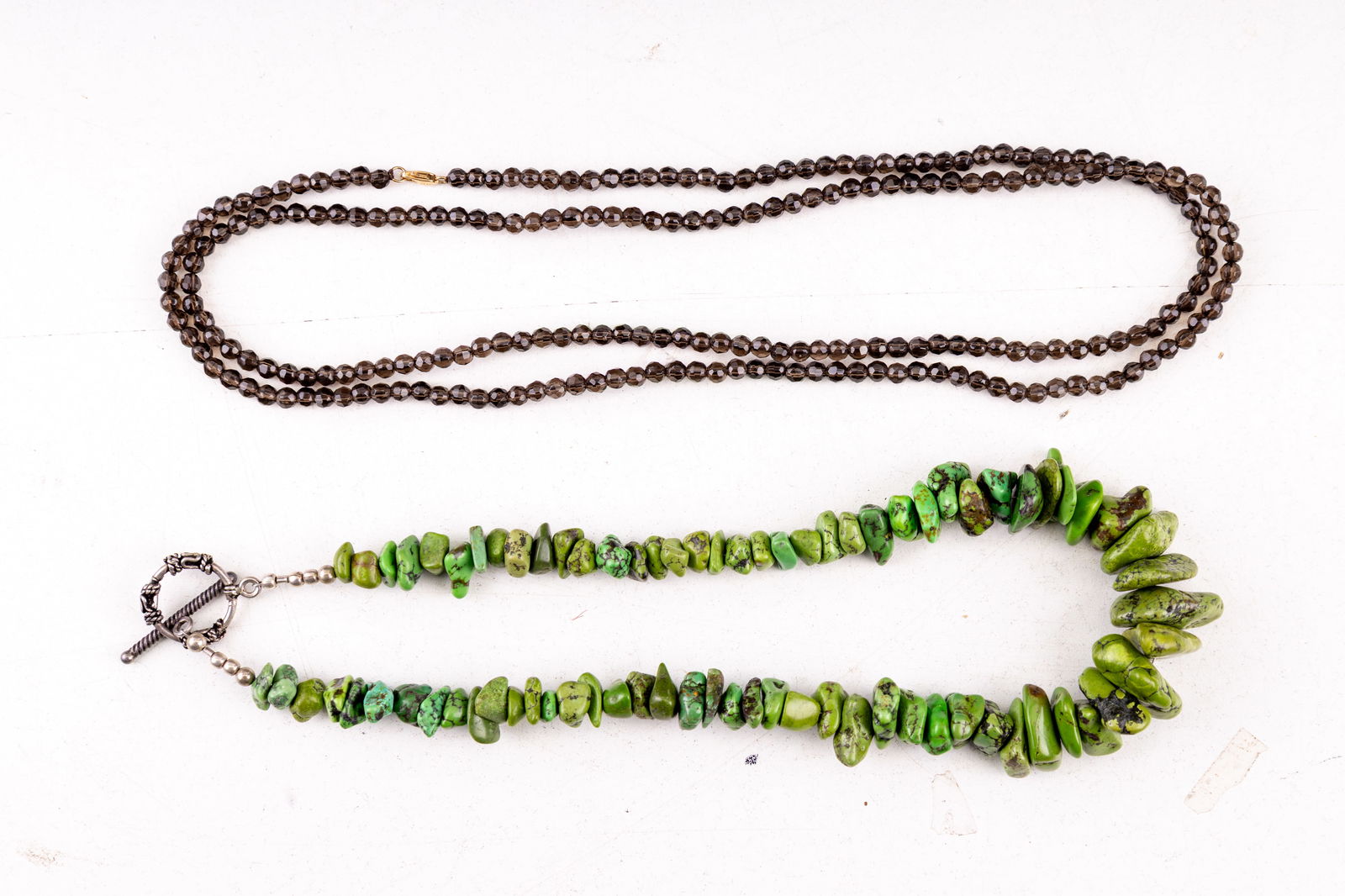 Turquoise and Smokey Quartz Necklaces (1 of 9)