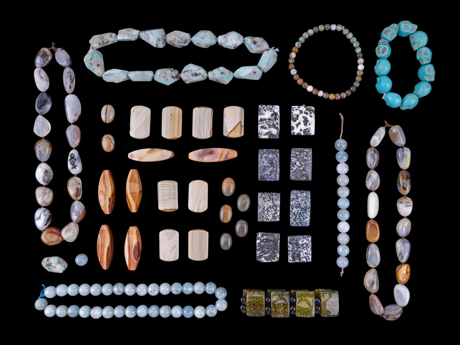 Stone and Petrified Wood Beads (1 of 7)