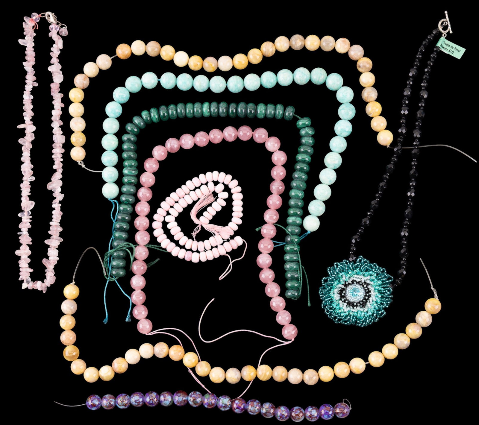 Two Necklaces & Vintage Stone Strands (1 of 6)