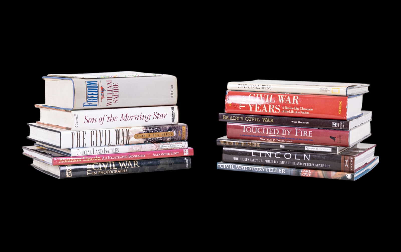 Modern U.S. Civil War & WWII Books (13): Collection of 13 modern United States books, primarily covering various aspects of the U.S. Civil War. 1 book is about victory in the Pacific in World War II, 1 book is about Custer's Last Stand at th