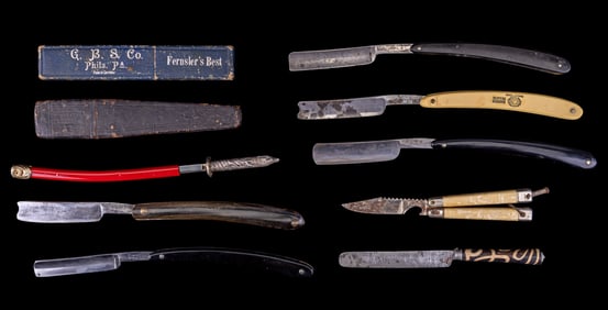 Vintage Straight Razors (5), Letter Opener, & More