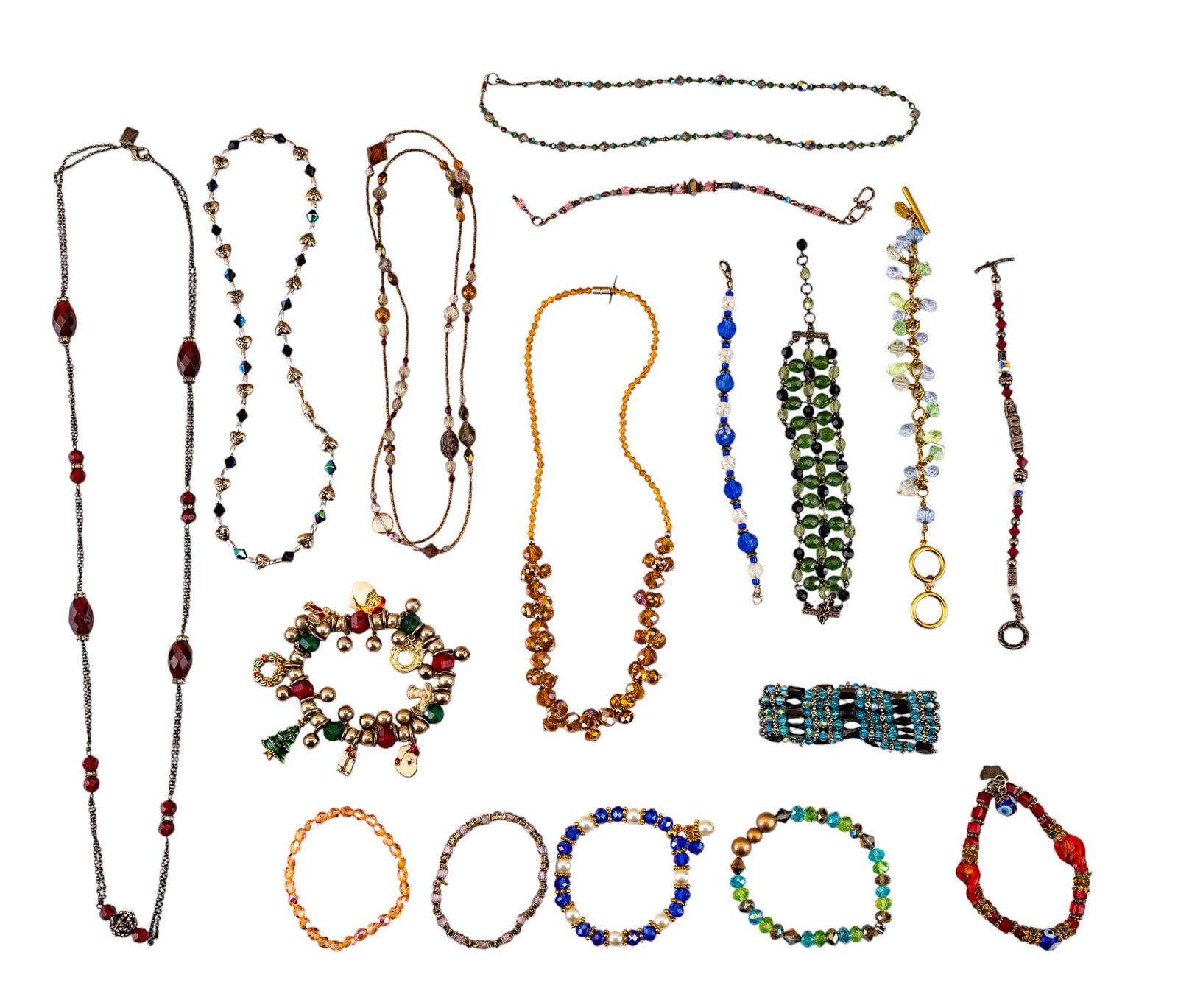 Multicolored Crystal & Vintage Crystal Jewelry: Multicolored Crystal & Vintage Crystal & Crystal glass jewelry. Jewelry Multicolored crystal bracelets, necklaces, craft necklaces, vintage bracelets, vintage necklace. Amber colored crystal necklace,