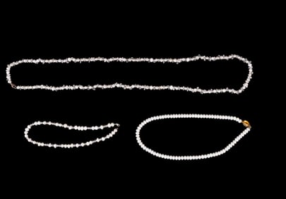Three Freshwater Pearl Necklaces
