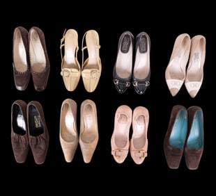 Vintage Ferragamo Heels and Pumps (8 pairs)