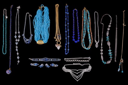 Beaded and Rhinestone Designer Costume Jewelry (15