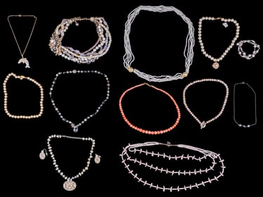 Shell and Pearl Costume Jewelry