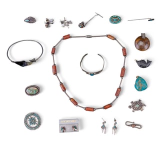 Silver Tone and Natural Stone Jewelry