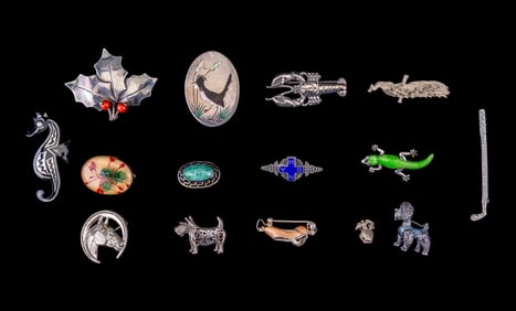 Sterling Silver Brooches