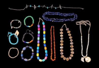 Amber Necklace, Lapis Chunk Necklace, Nat. Stone