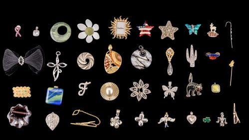 Rhinestone & More Pins, Pendants, and Brooches