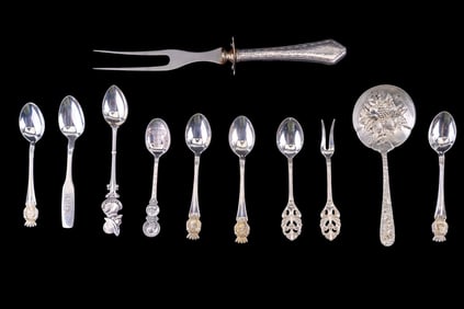 Kirk & Son Sterling Spoon, Carving Fork & More