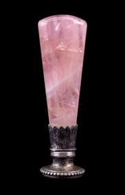 Victorian Sterling Rose Quartz Wax Seal