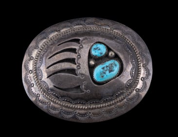Native American Sterling Belt Buckle