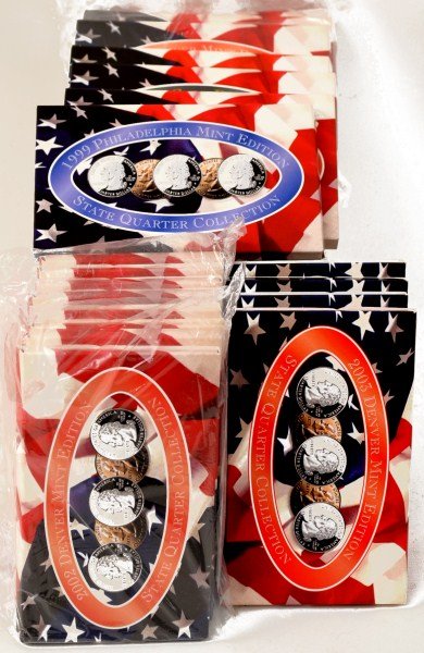 1999-2003 State Quarter sets: Each set includes: Philadelphia set, Denver Set, Gold set, Platinum set.