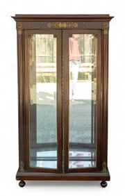 Antique French 2 Door China Cabinet, Ormulu Mounts