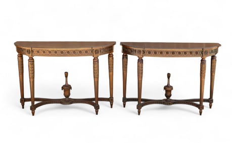 Demi-Lune Consoles (Table Pair)