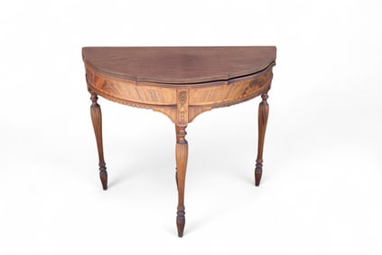 Mersman Tiger Maple Card Table Early 20th C