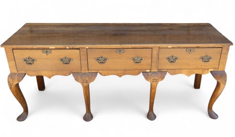 Continental Period Queen Anne 3-Drawer Sideboard