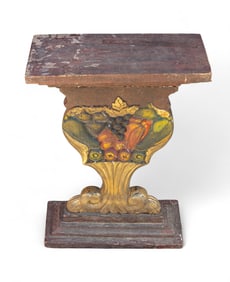 Antique Painted Cornucopia Pedestal