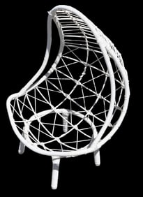 Unusual Mid-Century Child's Wicker Egg-Style Chair