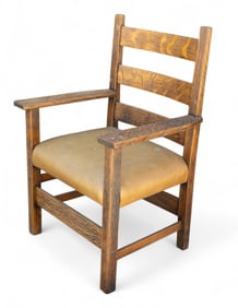 Period Mission Child's Oak Arm Chair