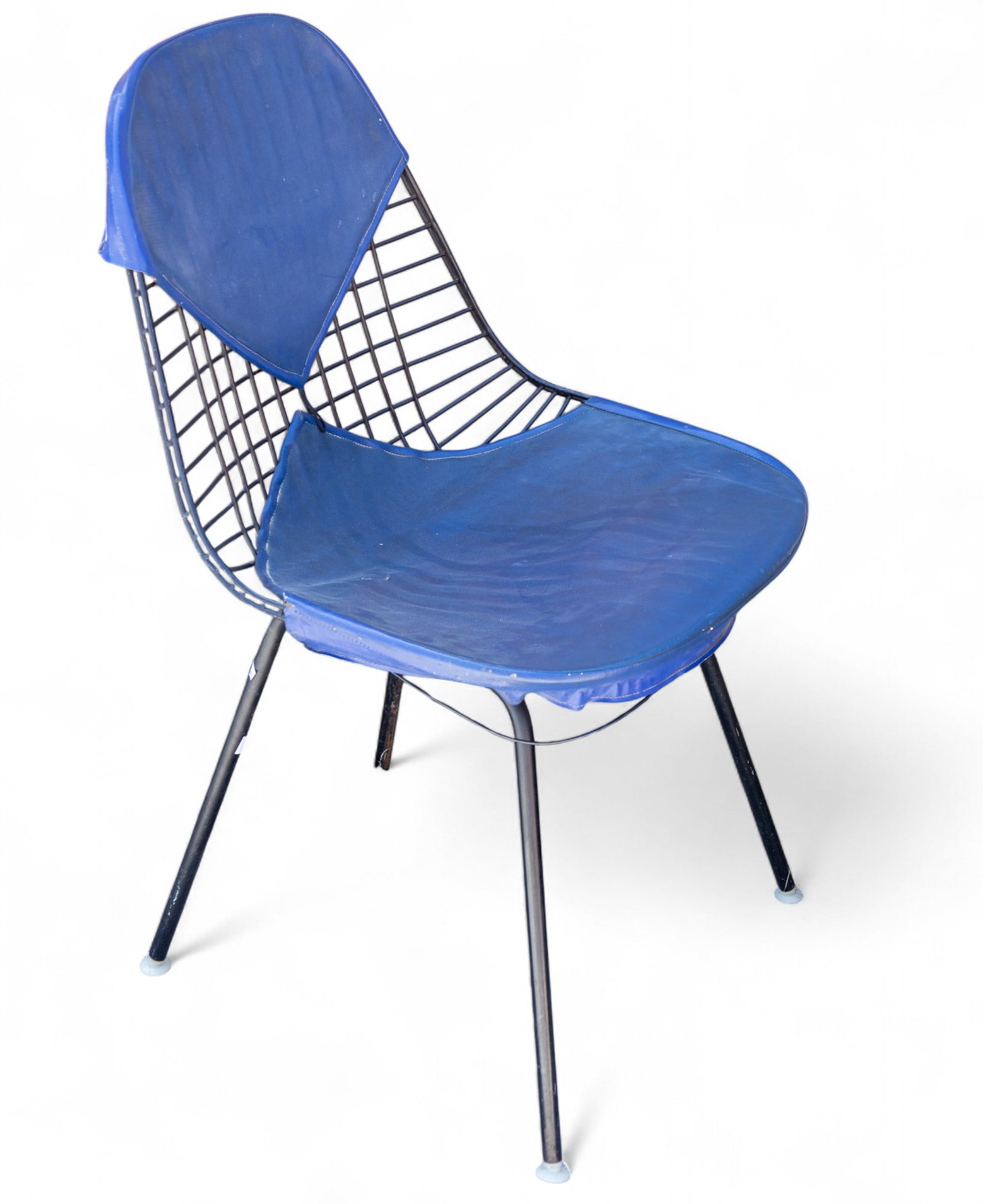 Herman Miller Eames Wire Chair w/ Blue Cushions (1 of 5)