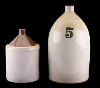 Vintage Stoneware Jugs (2)