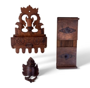 Victorian Tramp Art Carved Wood Decor