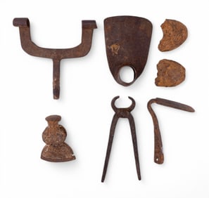 Antique Iron Tool Grouping