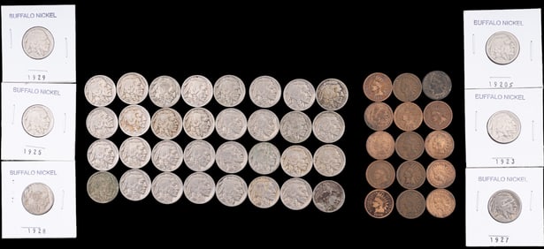 Buffalo Nickels and Indian Head Pennies