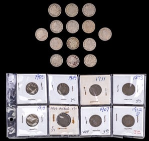 Antique "V" Nickels (22)