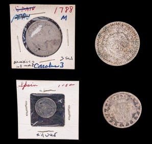 Spanish and Mexican Silver Coins (4)