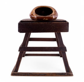 Vintage Ceramic Bed Pan and Toilet Chair