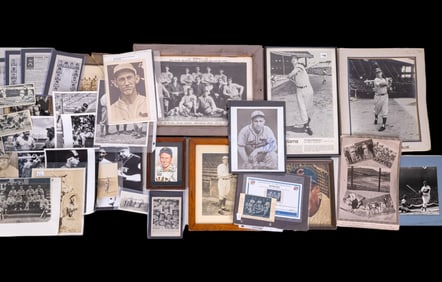 Kiner & Slaughter Signed Photos + B&W MLB Photos