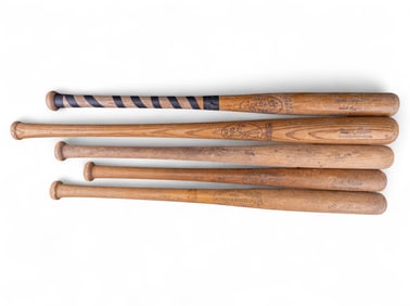 Hank Aaron Louisville & 4 Other Little League Bats