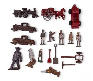 Early Toys w/ Barclay Figurines, ARCOR, Stanley